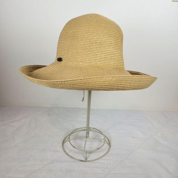 Capelli of New York Accessories - Capelli Straworld Women’s Sun Hat Floppy Metallic Tan Summer Beach Fun Travel